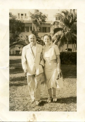 Sidney Wollman with his wife, Augusta